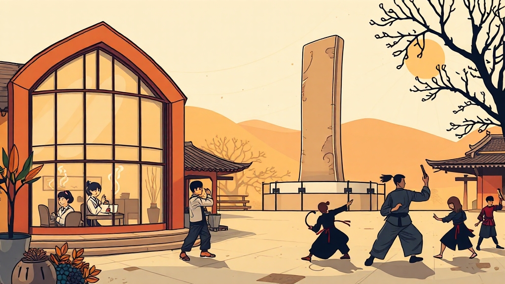 박물관 & 전시관: 특별한 경험 (cartoon 스타일)