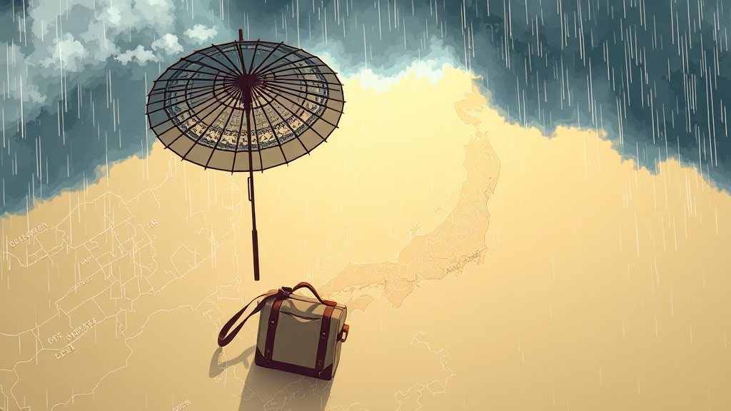 지역별 장마 시기와 날씨 (illustration 스타일)