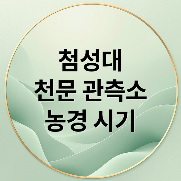 첨성대 완벽 가이드: 신라 천문학부터 현대적 가치, 주변 관광까지! 1